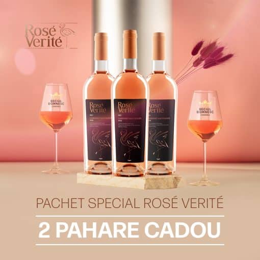 Pachet 3 Rose Verite Sec + 2 Pahare