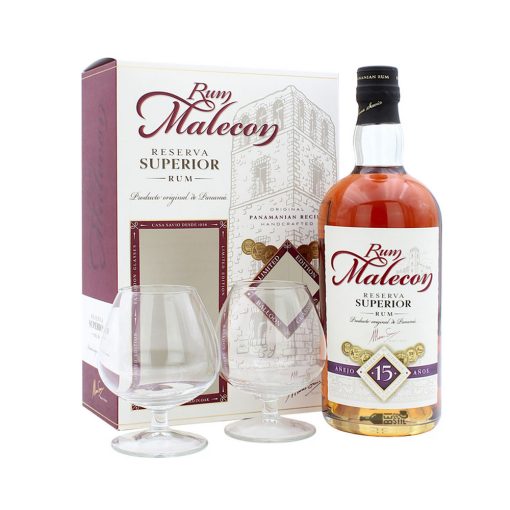 Malecon Reserva Superior 15 Ani + 2 Pahare 0.7L