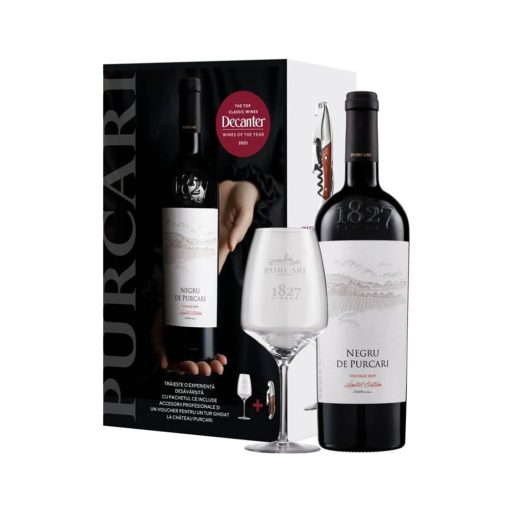Purcari - Negru de Purcari Vintage + Pahar + Tirbuson Profesional